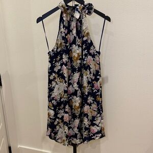 TCEC Navy Floral Halter Top dress